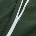 Lovque Green Duvet Cover Twin Size, 100% Washed Cotton Linen Like Bedding Set With Zipper Closure (No Comforter), 68X90 Inches,
