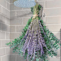 Fukuoka Preserved Eucalyptus Stems & Dried Lavender Bundles For Shower, 70 Pcs17' Natural Real Live Eucalyptu Leaves Greenery H
