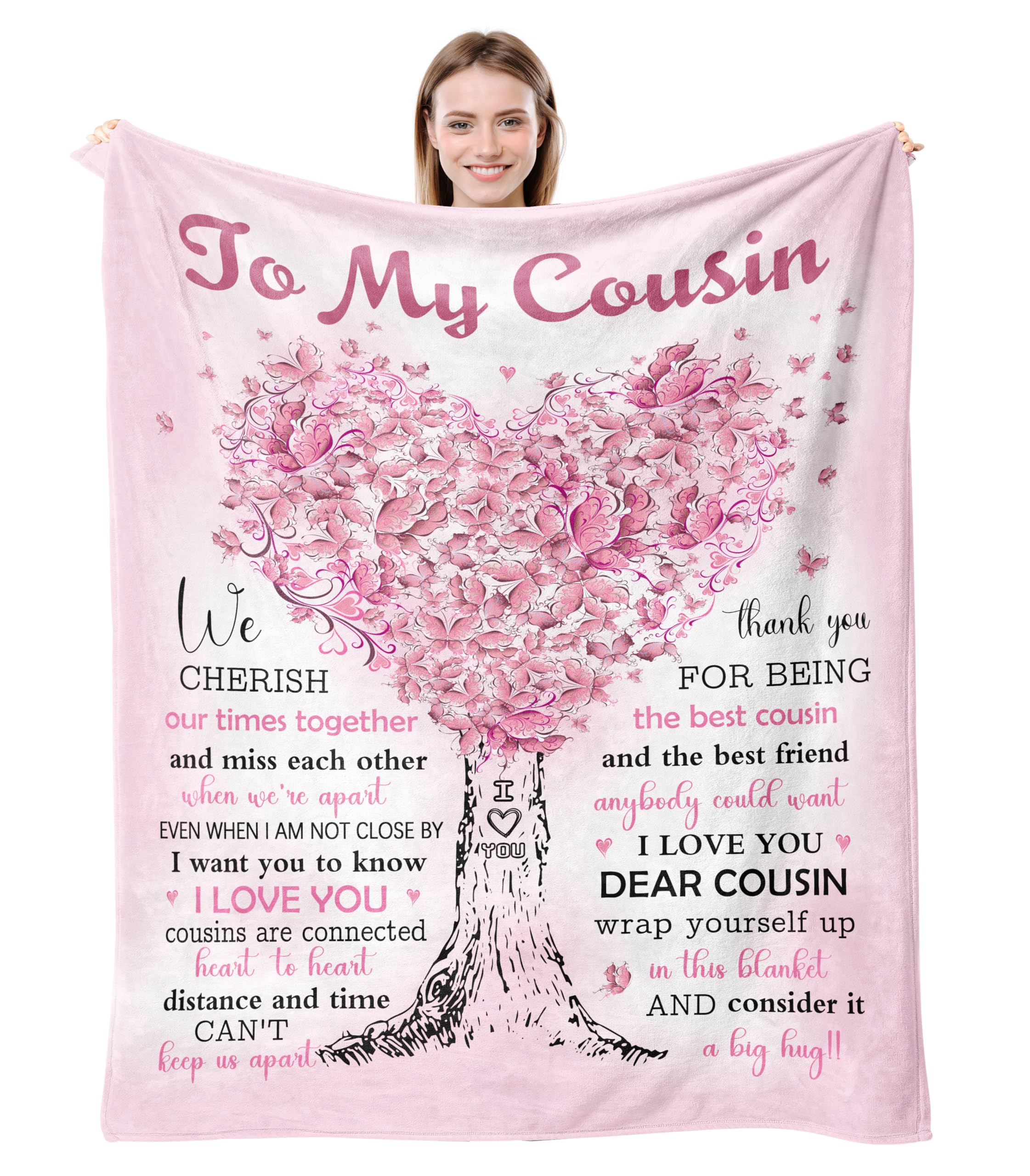 Basiole Cousin Gifts For Women Blanket, Cousin Gifts, Best Gifts For Cousins, Birthday Gifts For Cousins Female - To My Favorite