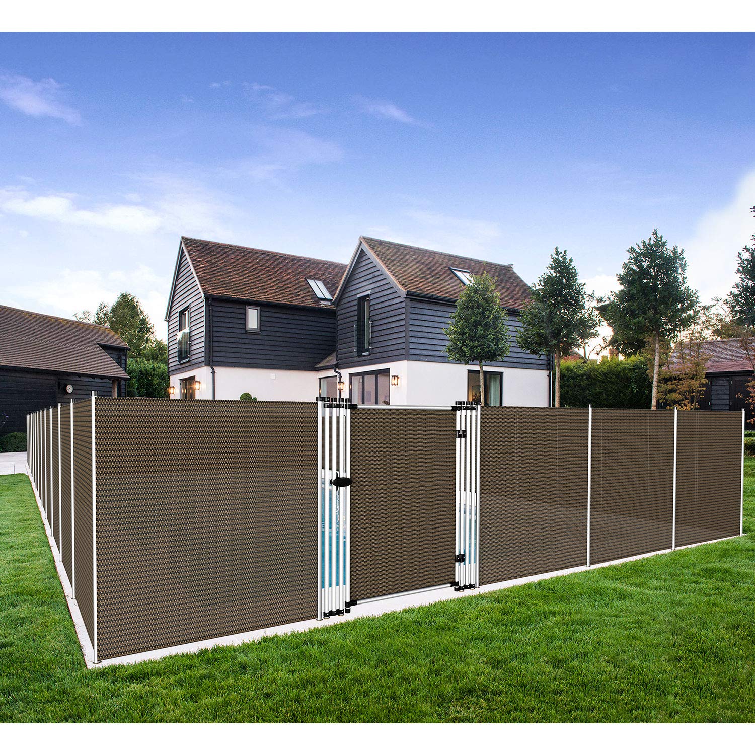 Tang Pool Gate Safety Yard Fencing Gate Door For Backyard Garden Outdoor Dog Chicken Privacy Fence Gate For Dirt Concrete Remova