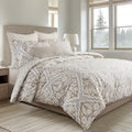 Levtex Home - Becker Taupe Comforter Set - King Comforter + Two King Pillow Cases - Ikat - Taupe, Grey And Cream - Comforter (10