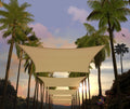 Amgo 12' X 16' Sand Beige Rectangle Sun Shade Sail Canopy Awning Upf50+ Agtapr1216, 95% Uv Blockage, Water & Air Permeable, Comm