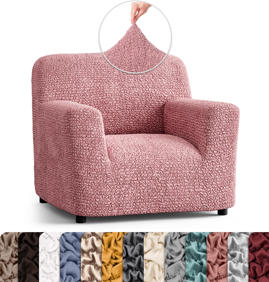 PAULATO BY GA.I.CO. Chair Cover - Armchair Cover - Armchair Slipcover - Soft Fabric Slipcover - 1-Piece Form Fit Stretch Stylish