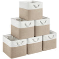 HUZNXVY 13x15x13 Inch Large Storage Bins with Cotton Rope Handles 6Pack