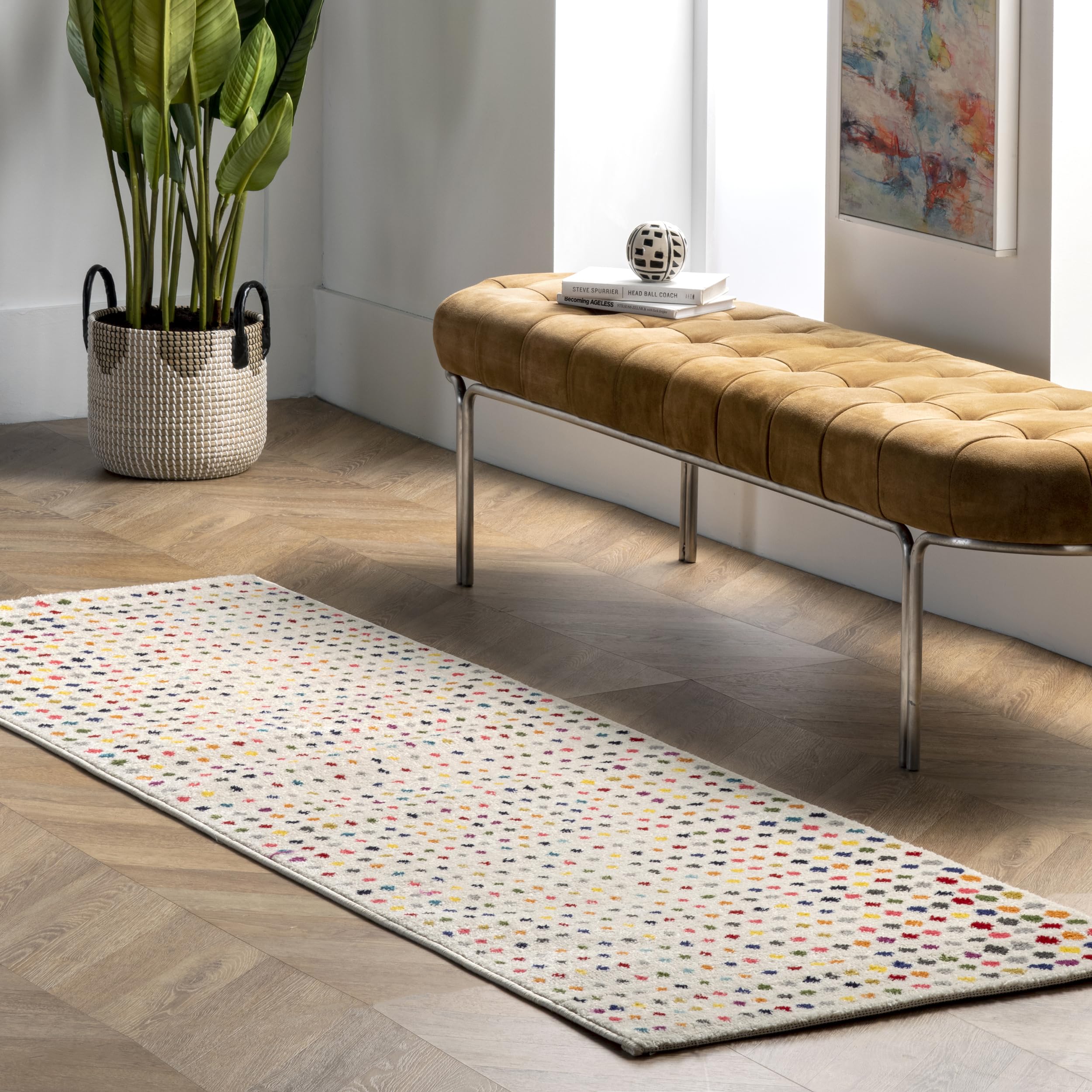 nuLOOM Dorie Polka Dot Runner Rug, 2' 5'' x 8', Multi