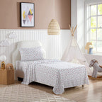 Eddie Bauer Kids - Twin XL Sheets, Stain Resistant Kids Bedding, Ideal for Toddler Bedding Set (Sunnyvale Rainbow White, Twin XL