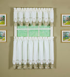 Today'S Curtain Verona Reverse Embroidery Tier, 36', Ecru/Antique