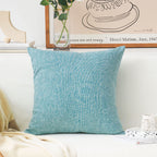 Home Brilliant Couch Pillow Covers 18x18 Lined Linen Burlap Square Throw Pillows Cover Decorative Pillow Cases for Sofa Bed, 18 