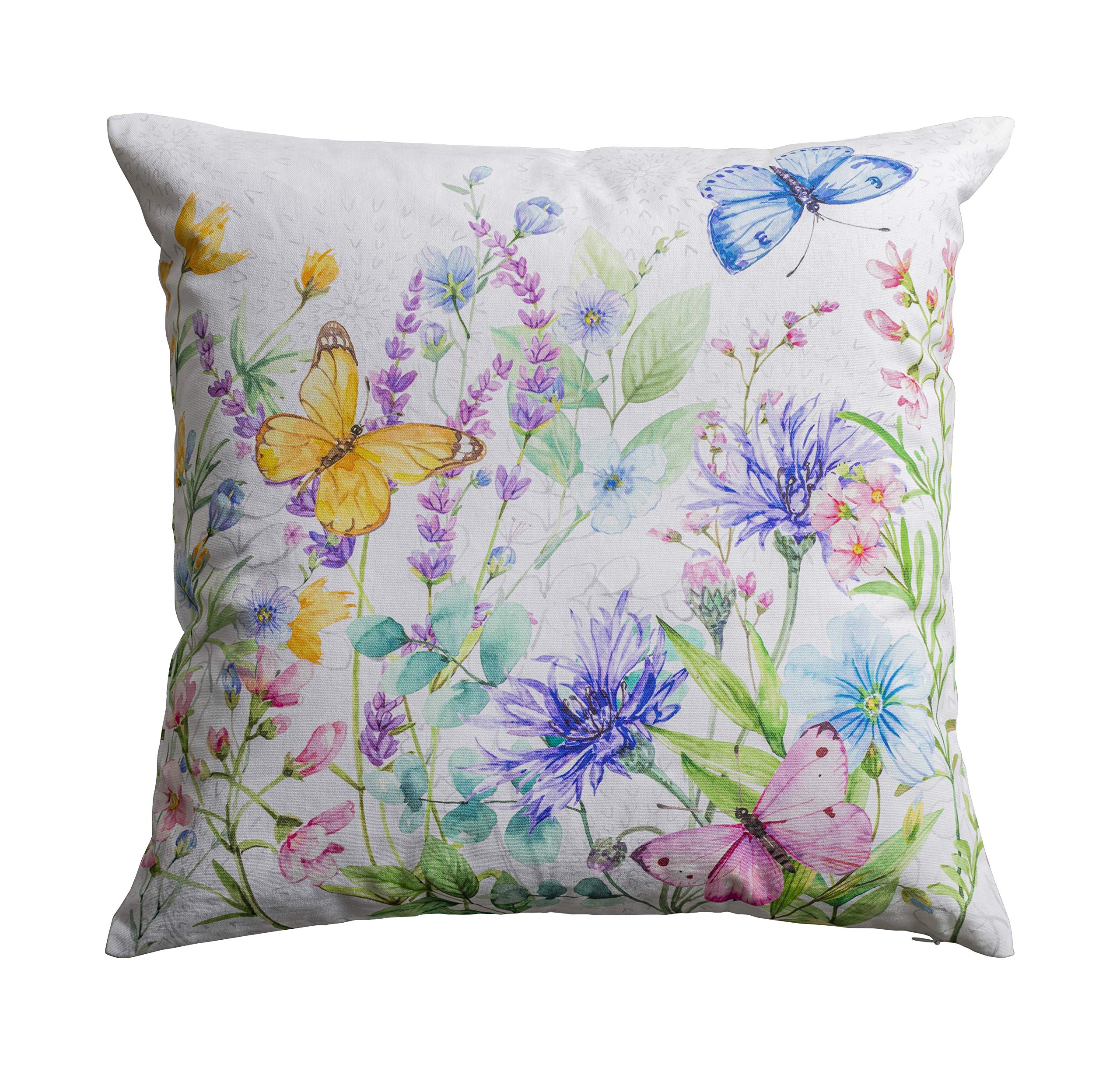 Maison D' Hermine Decorative Cushion Cover 100% Cotton 18'X18' Toile Washable Pillow Cover With Invisible Zipper For Office, S