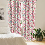 Ambesonne Candy Cane Window Curtains, Yummy Lollipop Candy Macaroon Cupcake And Donut On Polka Dots Pattern, Lightweight Decor 2