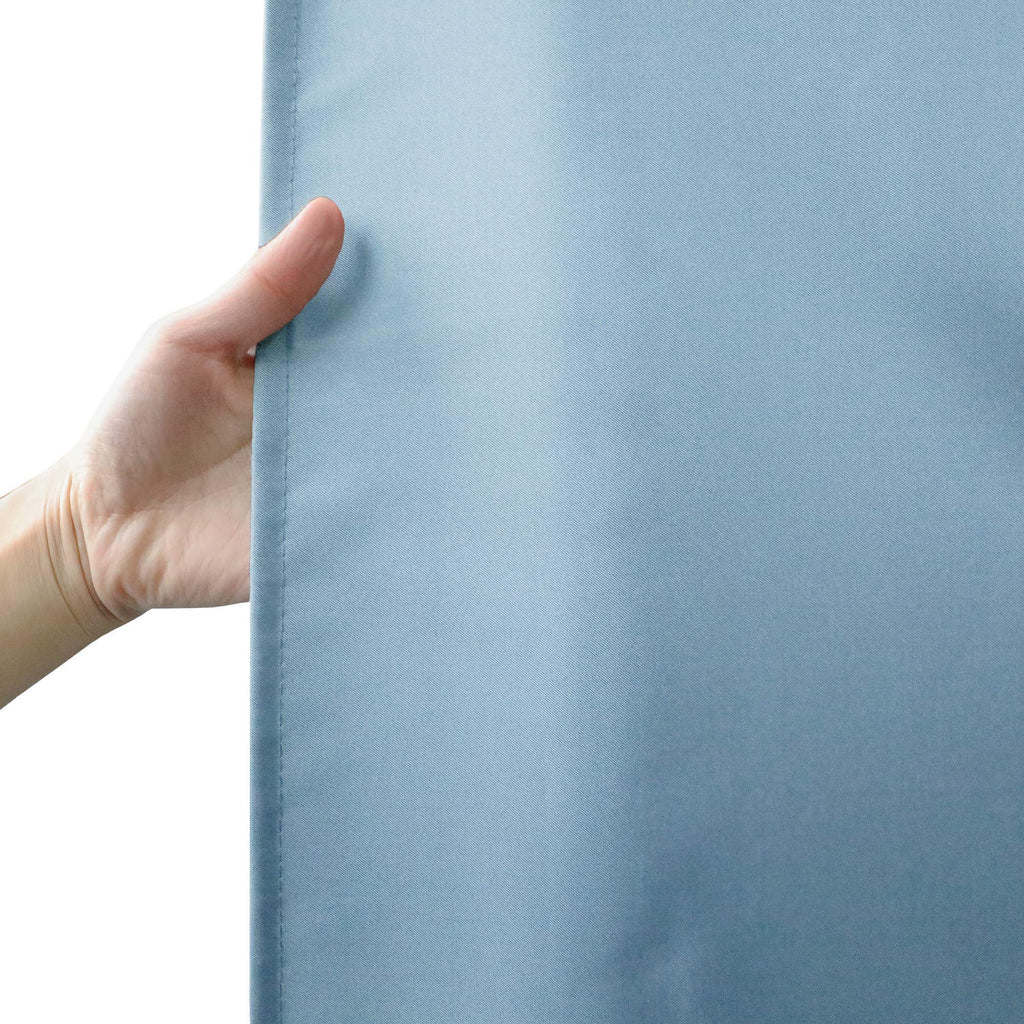 Aoohome Shower Curtain Liner, Fabric Bathroom Curtain With Hooks For Hotel, Water Repellent, Blue, 72 Width X 75 Height Inch