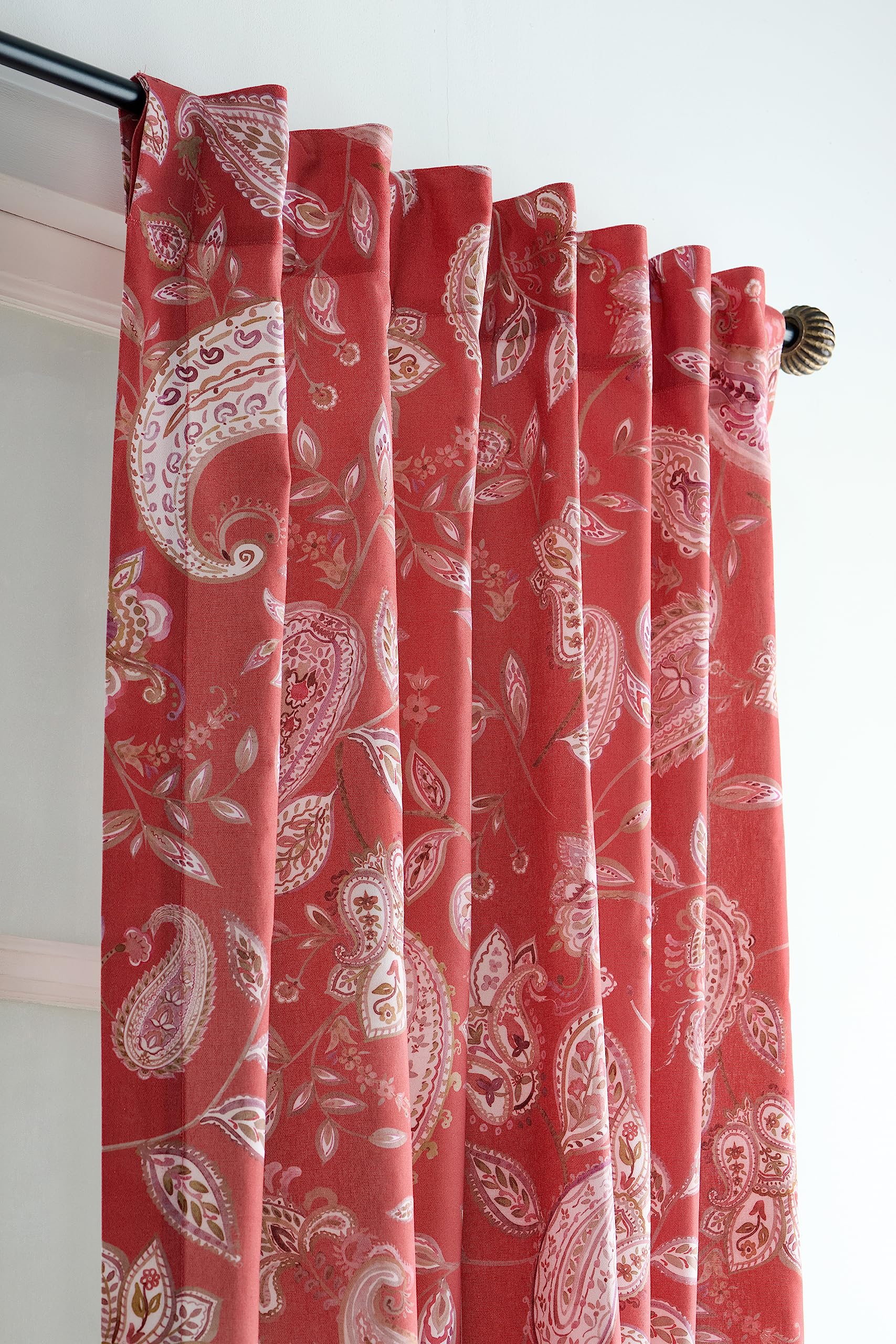 Maison D' Hermine Tailored Curtain 100% Cotton One Panel 50''X108'' Curtains, Easy Hanging With A Rod Pocket & Loop For Living R