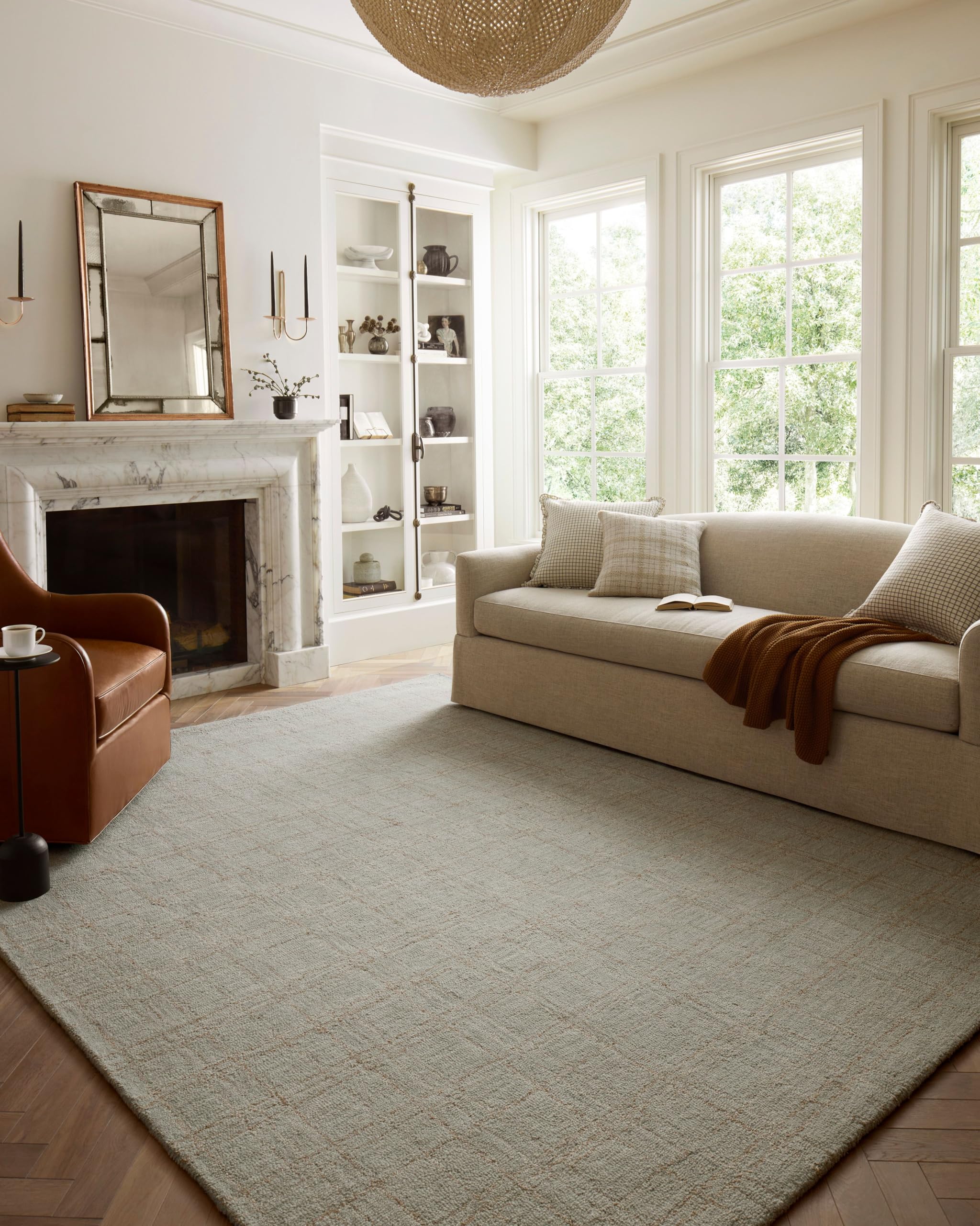 Loloi Chris Loves Julia x Polly Fog/Wheat 9'-3'' x 13' Area Rug