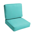 Sorra Home Sunbrella Canvas Aruba Outdoor Seat And Back Cushion Set, 22 In X 22 In X 4