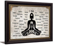 Dark Brown Framed Zen canvas wall art Calming Zen Lotus Wall Decor Picture Minimalist Black White Spiritual Meditation Poster Pr