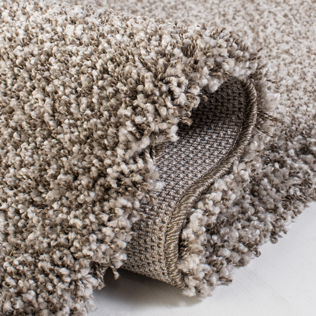 Safavieh Milan Shag Collection Area Rug - 5'1'' Square, Grey, Solid Design, Non-Shedding & Easy Care, 2-Inch Thick Ideal For Hig