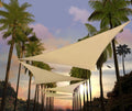 Amgo Custom Size 20' X 20' X 20' Beige Triangle Sun Shade Sail Upf50+ Agtapt8, Order To Make Canopy Awning, 95% Uv Blockage, Wat