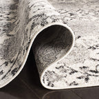 Safavieh Madison Collection Runner Rug - 2'3'' X 10', Cream & Silver, Boho Chic Glam Paisley Design, Non-Shedding & Easy Care, I