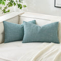 Miulee Pack Of 2 Decorative Throw Pillow Covers Linen Burlap Square Solid Farmhouse Modern Concise Throw Cushion Case Pillowcase