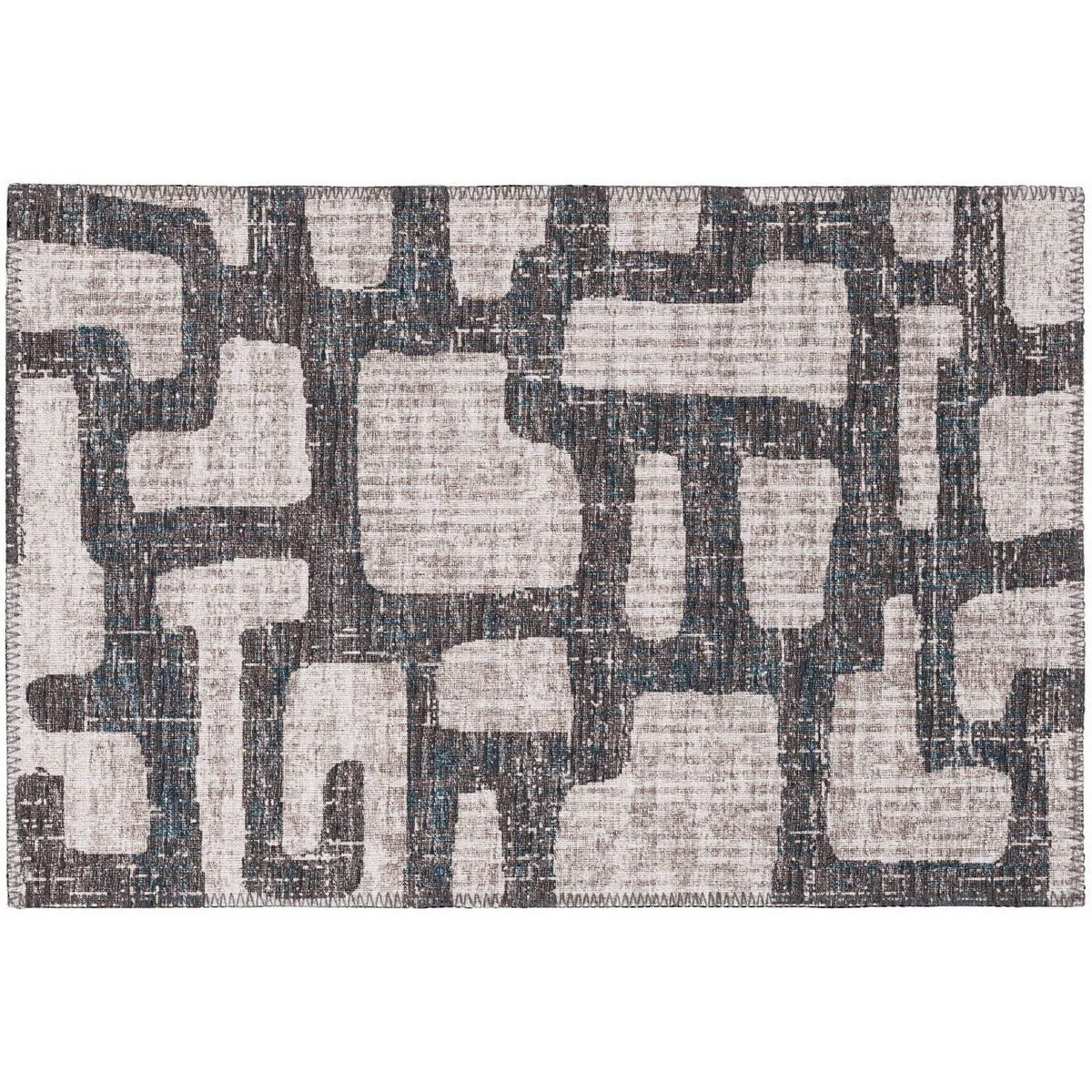 Sedona Sn4 Grey Contemporary Rug Rectangle 5' X 7 ' 6&quot;