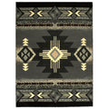 YHSF South West Native American Area Rug C318 (Grey, 5 Feet x 7 Feet)