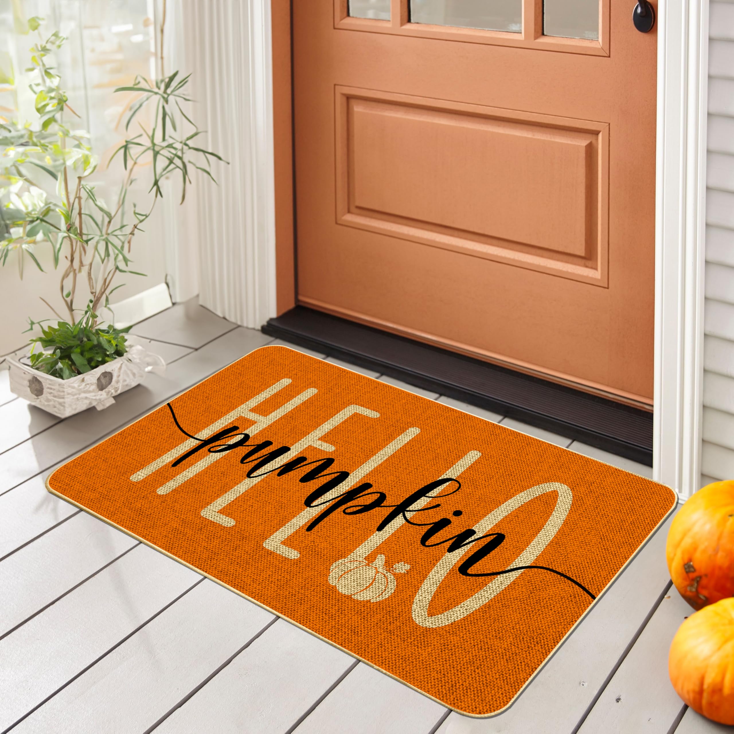 Happy Easter Decorative Welcome Door Mat, Easter Bunny Tail Indoor Outdoor Non-Slip Welcome Mat,Happy Easter Rabbit Entryway Fro
