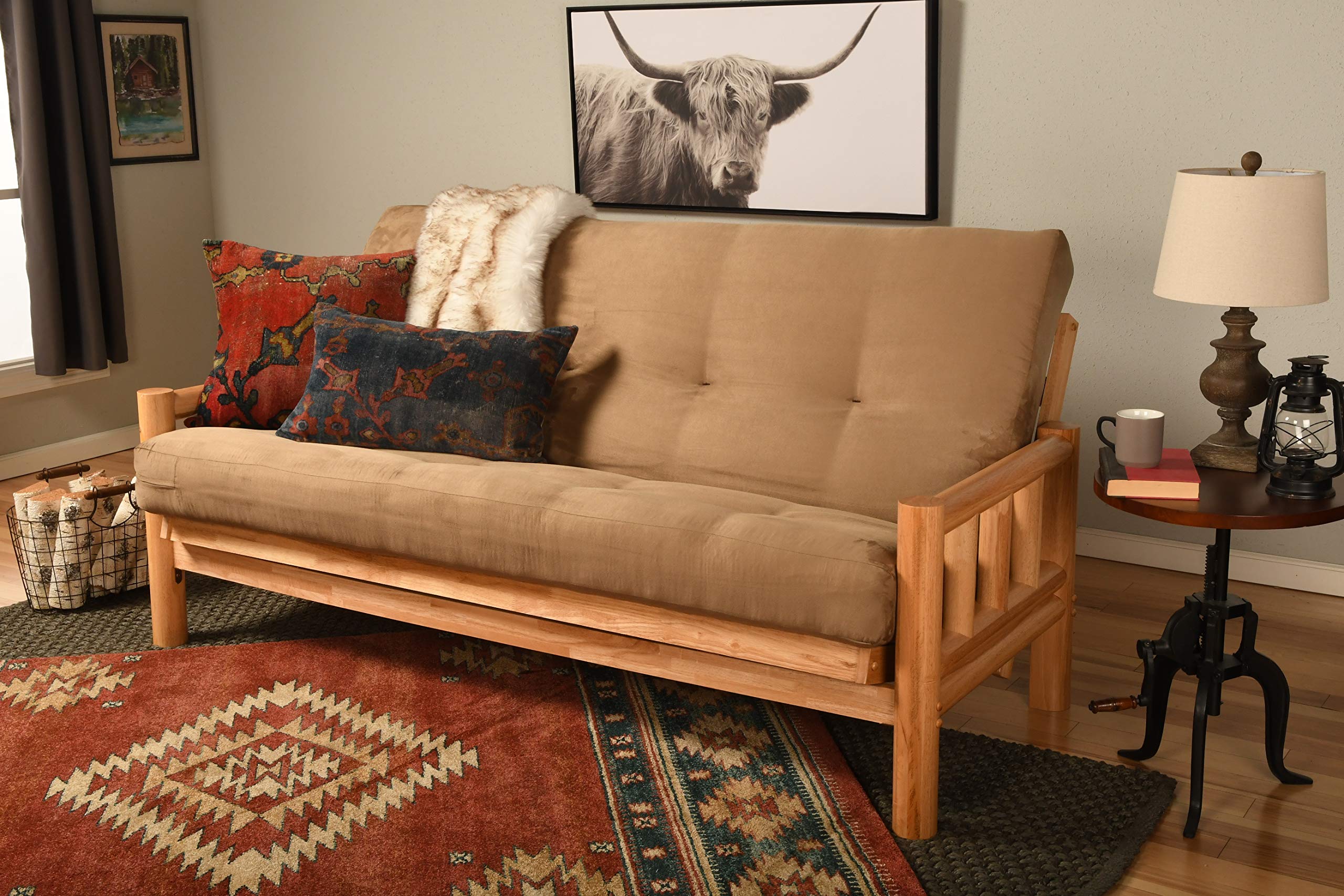 Kodiak Futons Lodge Futon, Suede Peat
