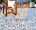 Nicole Miller New York Patio Country Danica Transitional Geometric Indoor/Outdoor Area Rug, Blue/Grey, 3'11'X5'2'