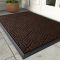 Yimobra Brown Front Entrance Door Mat Outdoor Indoor, 36X24 Inch, Heavy Duty Doormat Entryway Floor Mat, Non Slip Sturdy Rubber