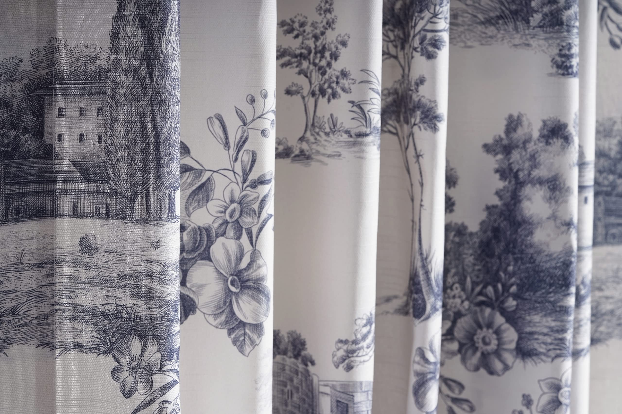 Maison D' Hermine Curtains 100% Cotton Single Panel Curtain 50 Inch X 124 Inch Easy Hanging With A Rod Pocket & Loop For Bathroo