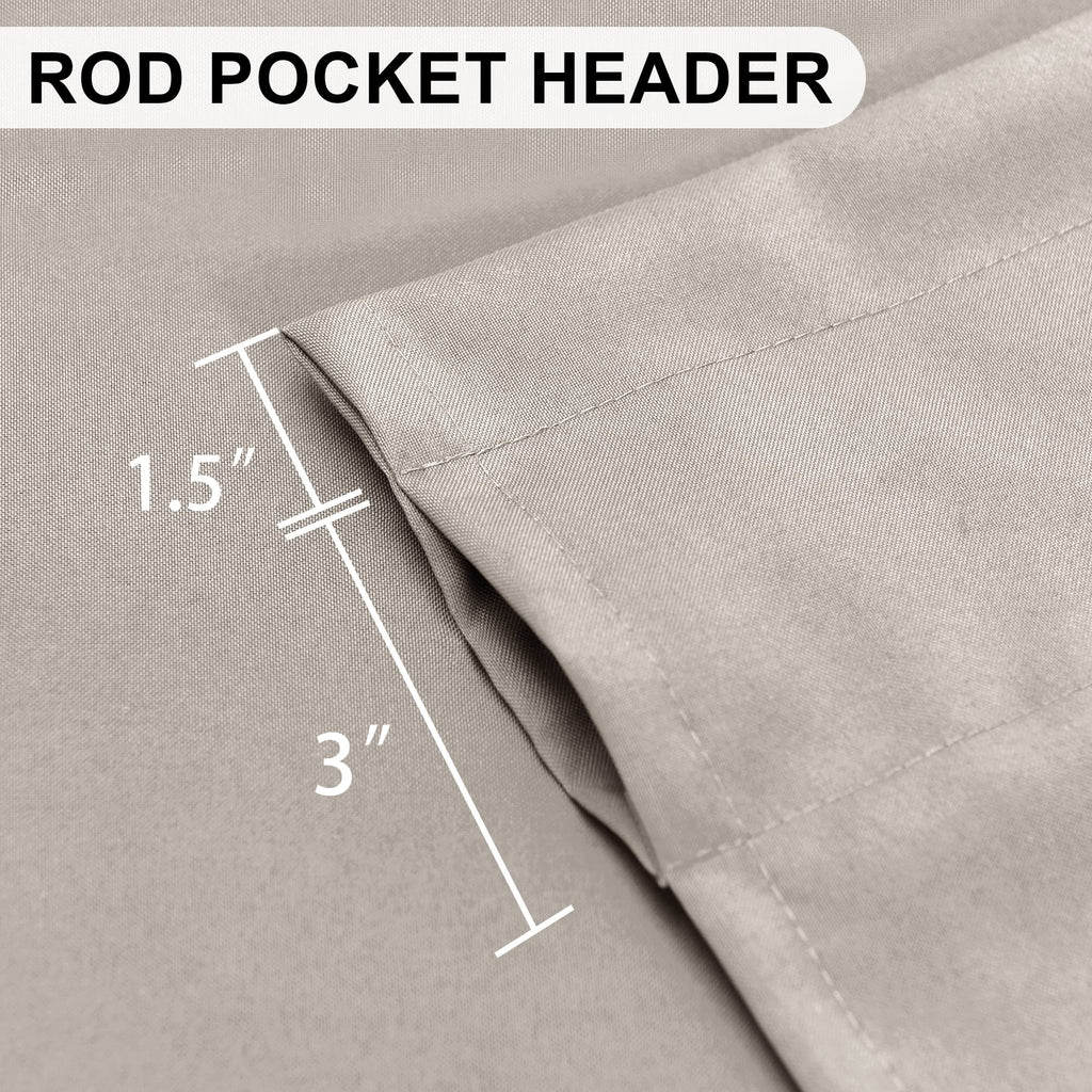 Dwcn Valance Curtains For Kitchen Windows, Basement Window Curtains 18 Inches, Rod Pocket Bathroom Curtains - 1 Panel, 42 X 18 I