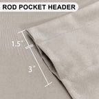 Dwcn Valance Curtains For Kitchen Windows, Basement Window Curtains 18 Inches, Rod Pocket Bathroom Curtains - 1 Panel, 42 X 18 I
