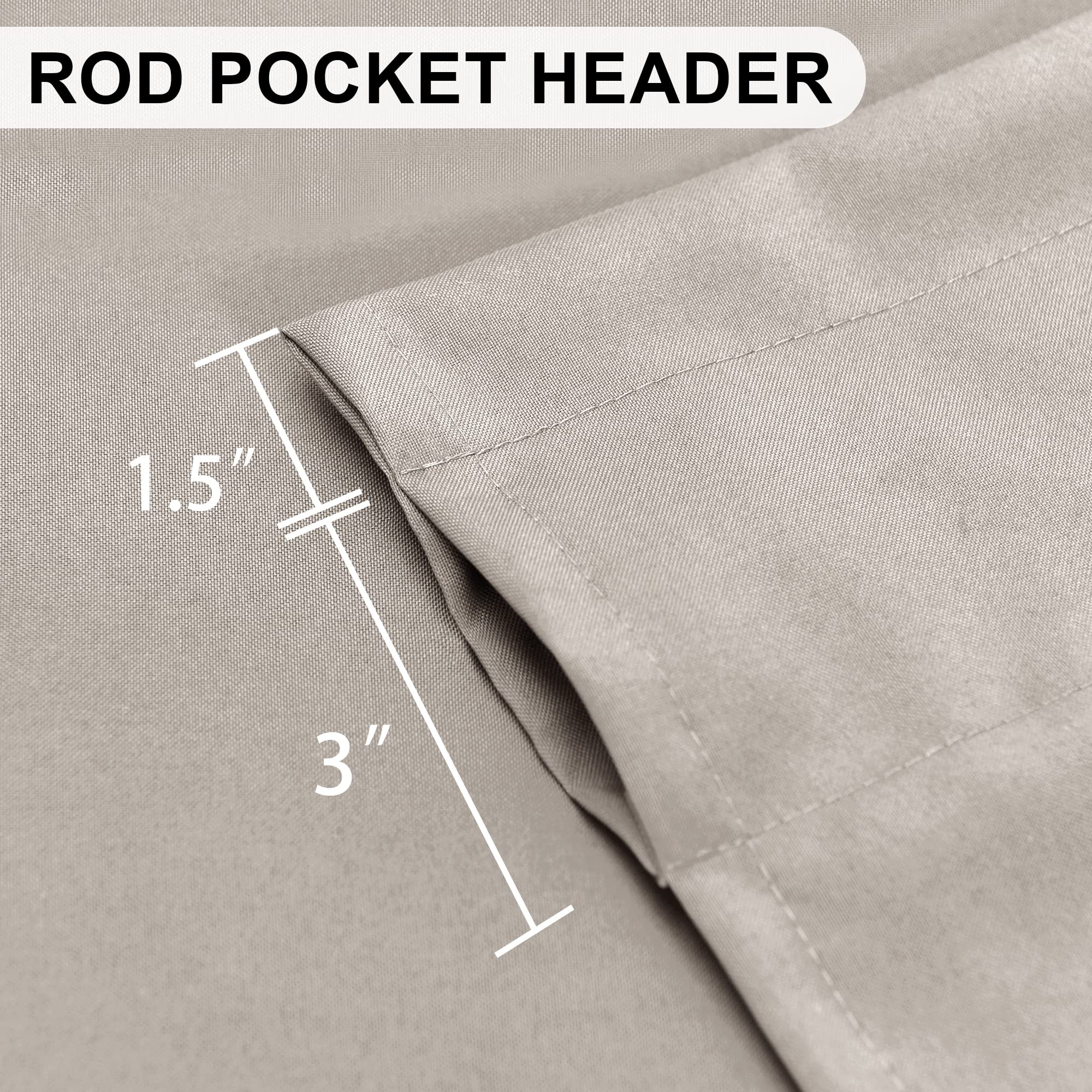 Dwcn Valance Curtains For Kitchen Windows, Basement Window Curtains 18 Inches, Rod Pocket Bathroom Curtains - 1 Panel, 42 X 18 I