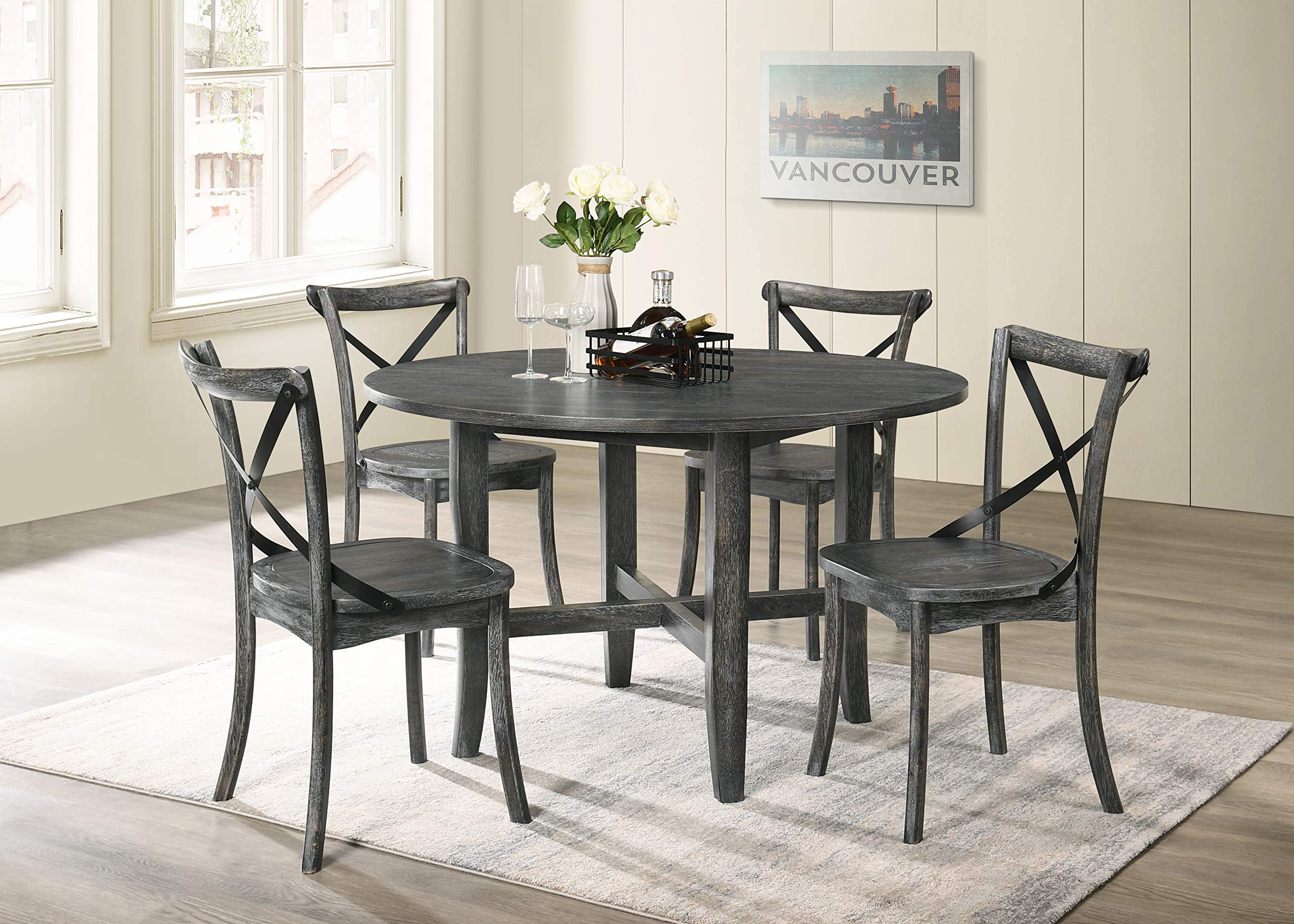 Acme Kendric Dining Table in Rustic Gray