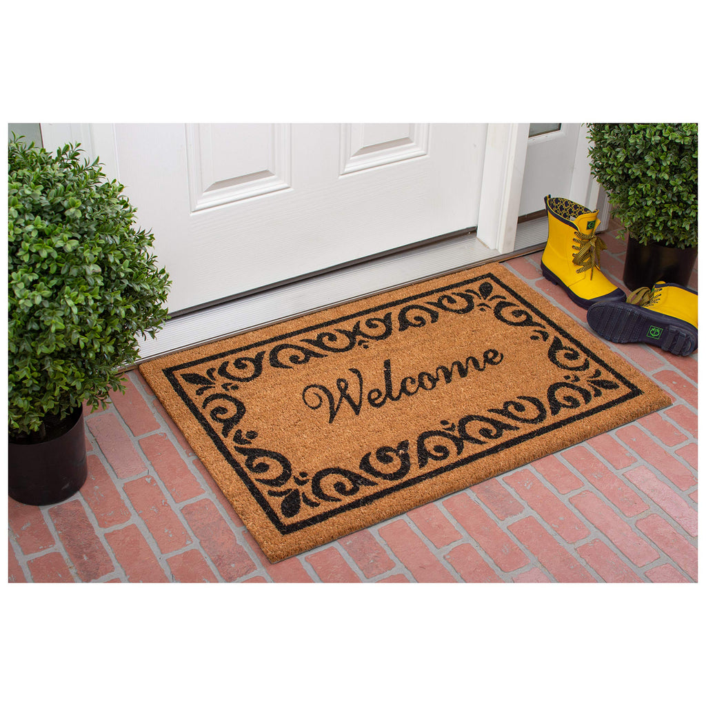 Calloway Mills 102242436 Breaux Welcome Doormat, 24' X 36', Natural/Black