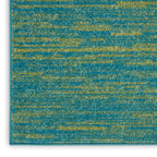 Nourison Essentials Indoor/Outdoor Blue Green 6' X 9' Area Rug, Easy -Cleaning, Non Shedding, Bed Room, Living Room, Dining Room, Backyard, Deck, Patio (6X9)