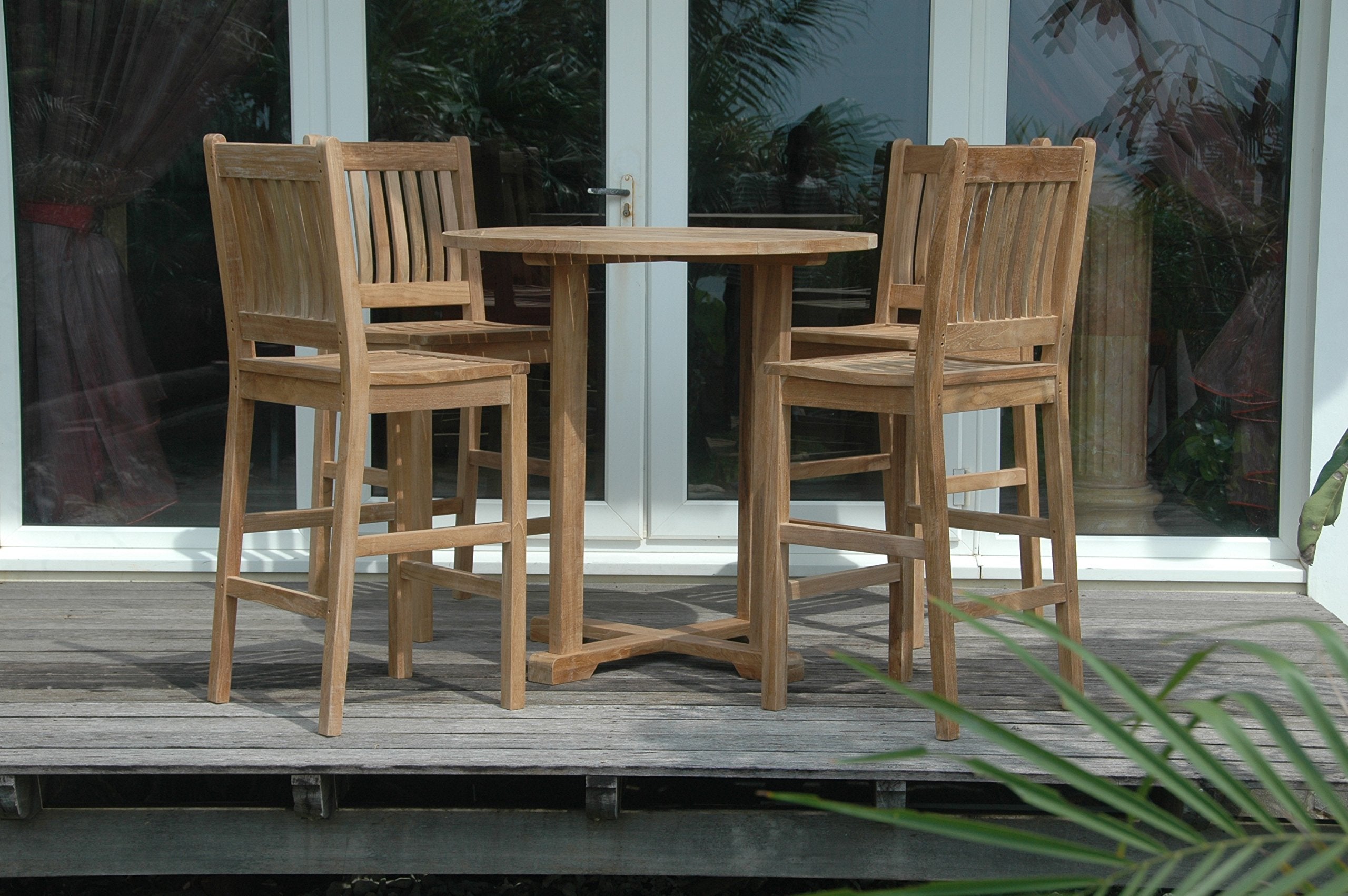 Anderson Teak Avalon 5 Piece Bar Height Patio Dining Set