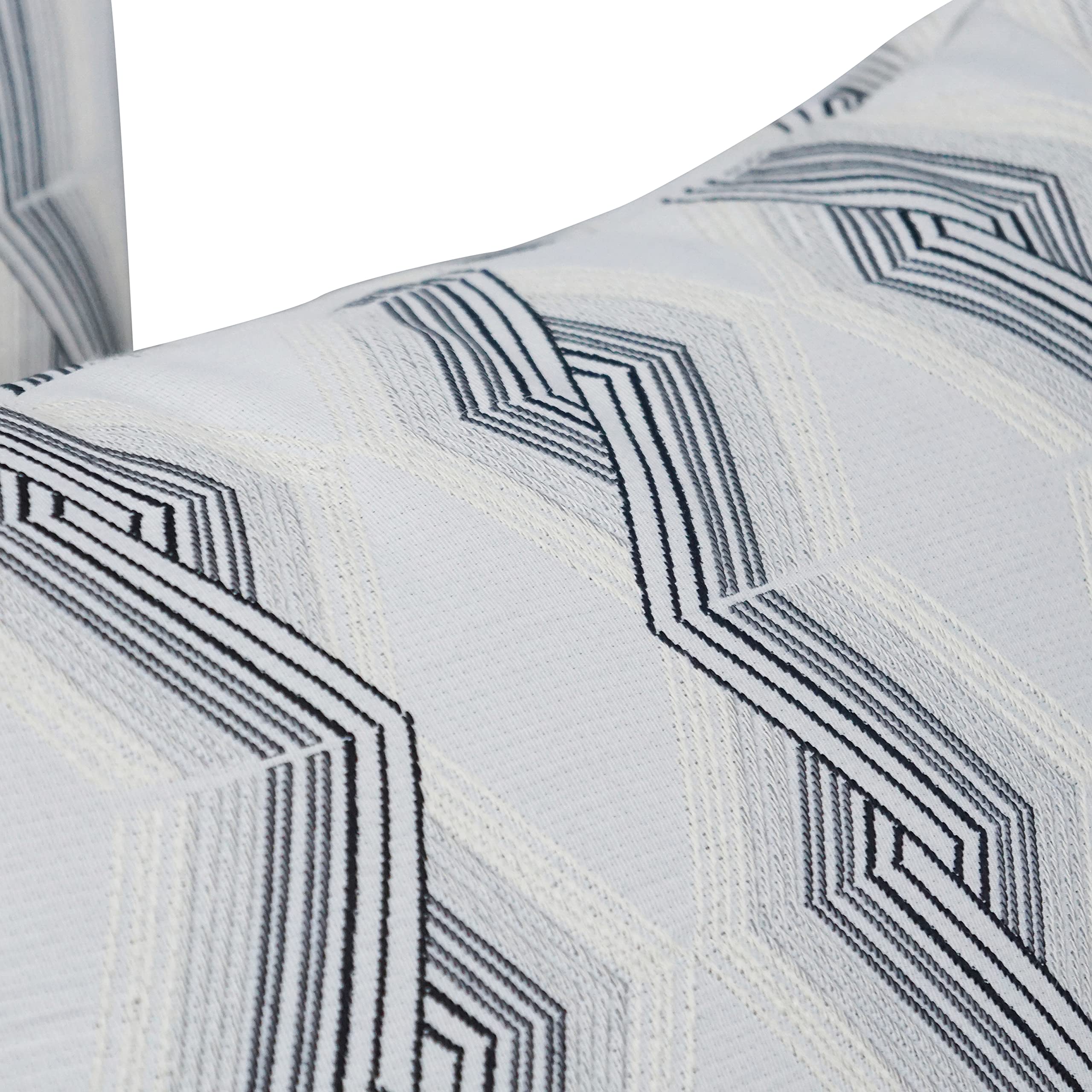 Blazing Needles Square Polyester Jacquard Throw Pillows, 17&quot;, Zae Granit 4 Count