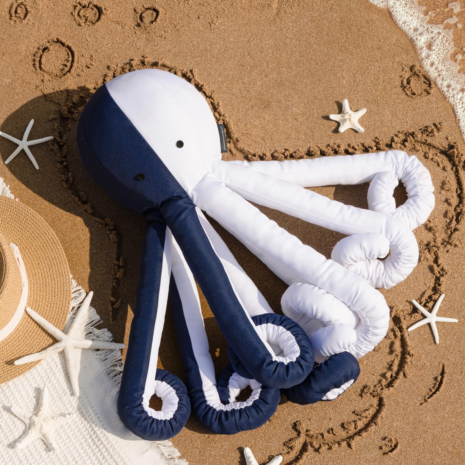 Phantoscope Outdoor Octopus Shaped Throw Pillow, Decorative Waterproof Pillows For Outdoor Patio Furniture, Beach Cushion Pillow