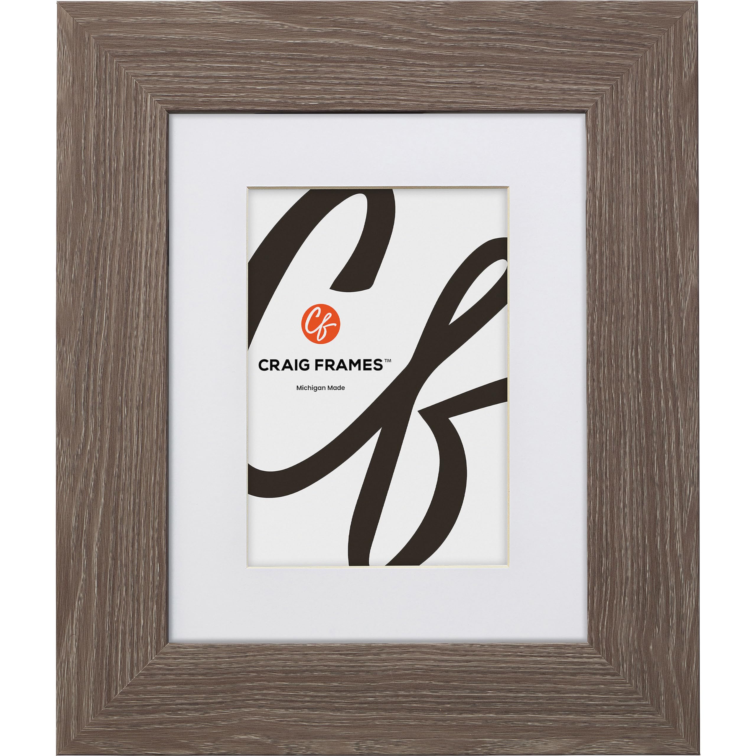 Craig Frames American Barn, 30x30 Picture Frame Matted for a 24x24 Photo, Farmhouse Grey