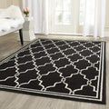 SAFAVIEH Amherst Collection Accent Rug - 3 x 5, Anthracite & Ivory, Trellis Design, Non-Shedding & Easy Care, Ideal for High T