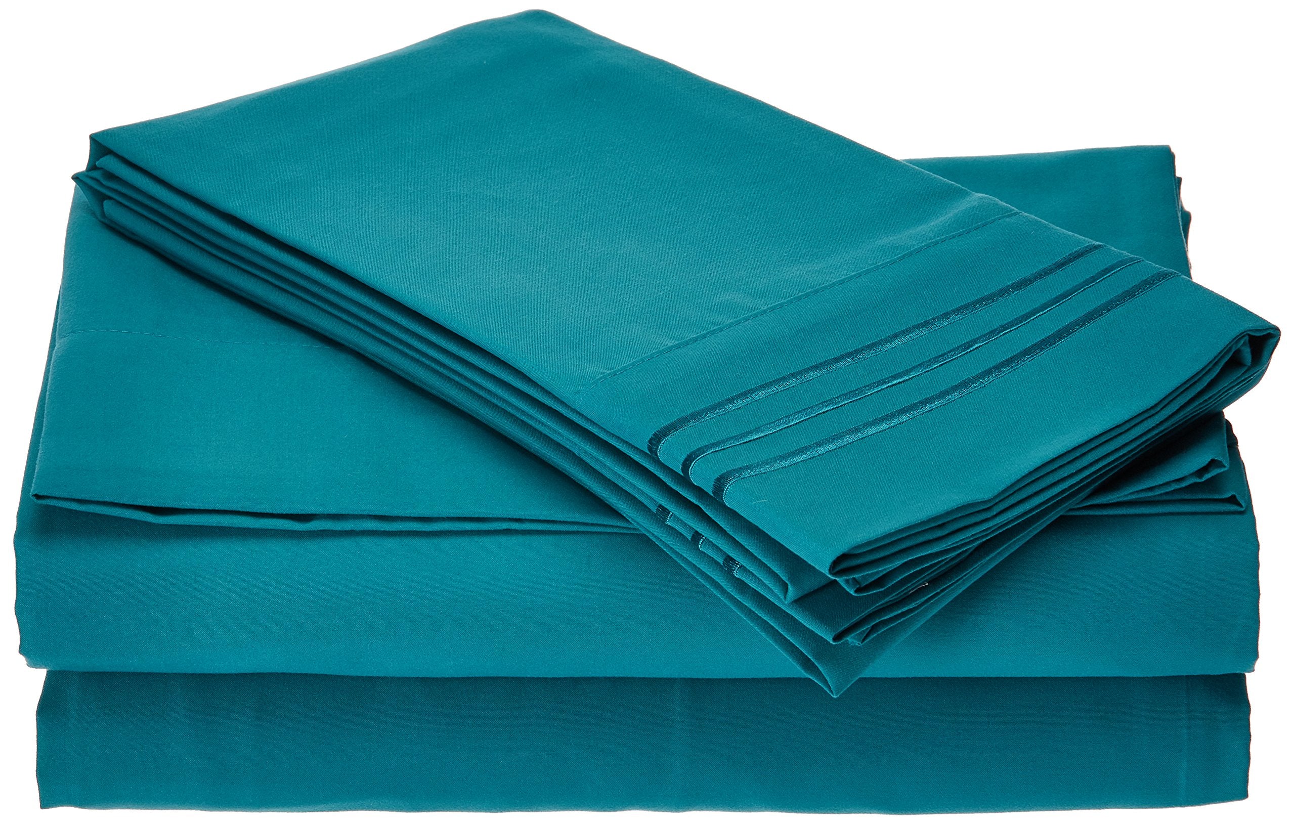 Elegant Comfort Wrinkle & Fade Resistant 1500 Premier Hotel Quality Luxurious Silky Soft 4 Pc Sheet Set, Deep Pocket Up To 16'