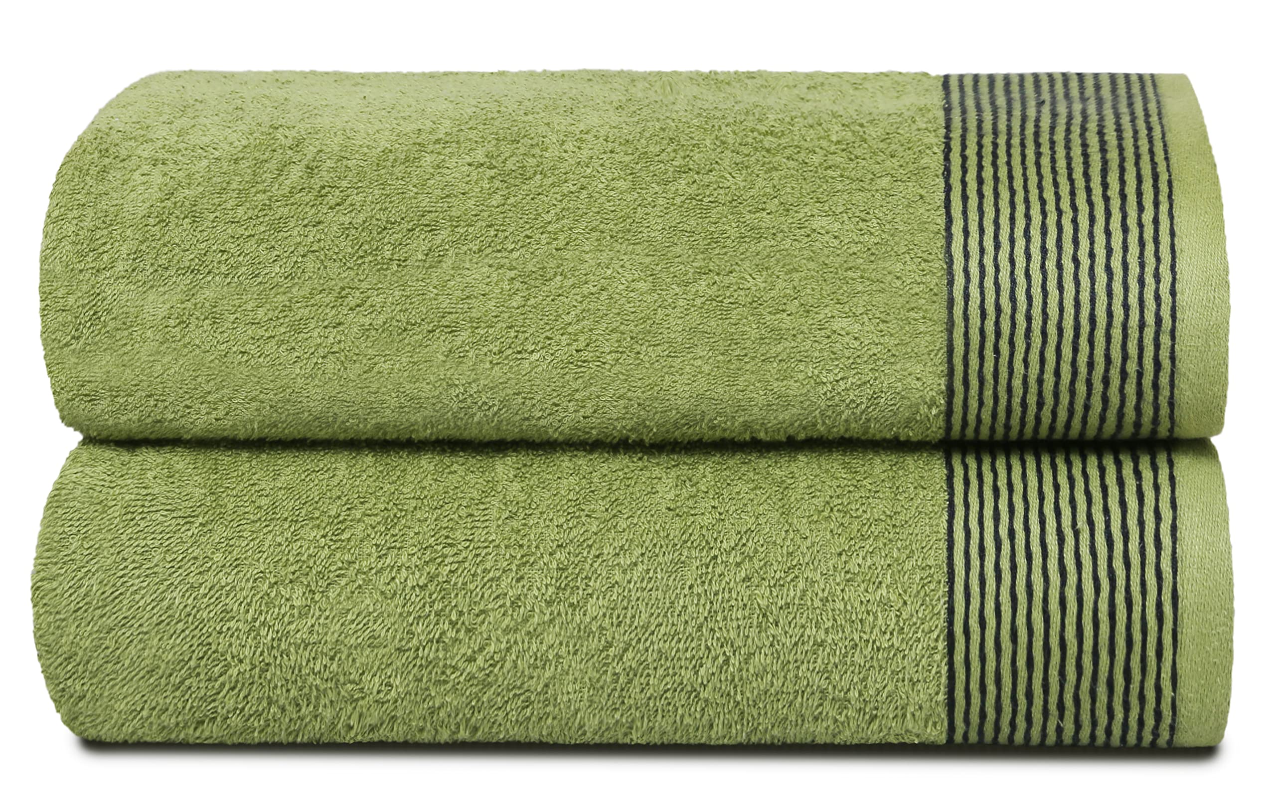 Belizzi Home Ultra Soft 2 Pack Oversized Bath Towel Set 28x55 inches, 100% Cotton Large Bath Towels, Ultra Absorbant Compact Qui