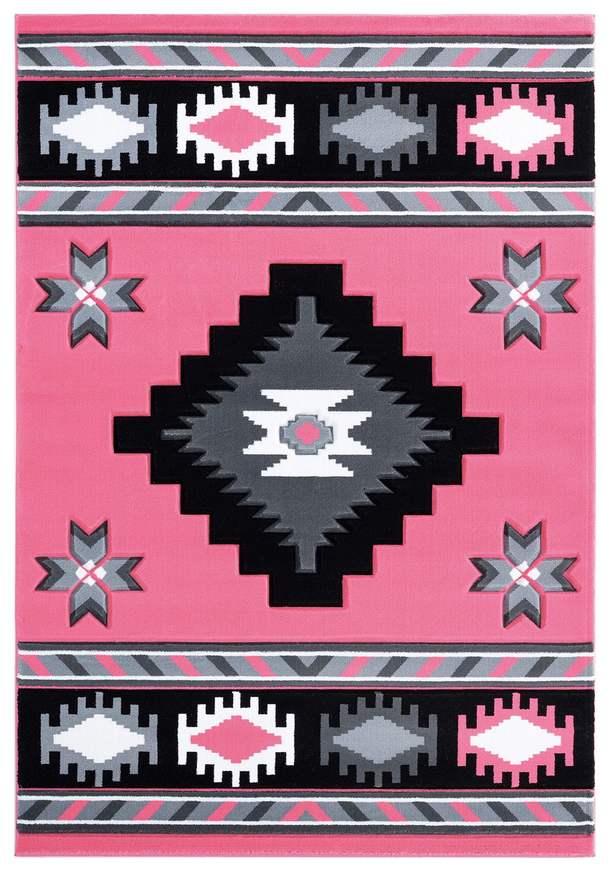 United Weavers Of America Bristol Caliente Pink Area Rug, 710 Inch  X 106 Inch