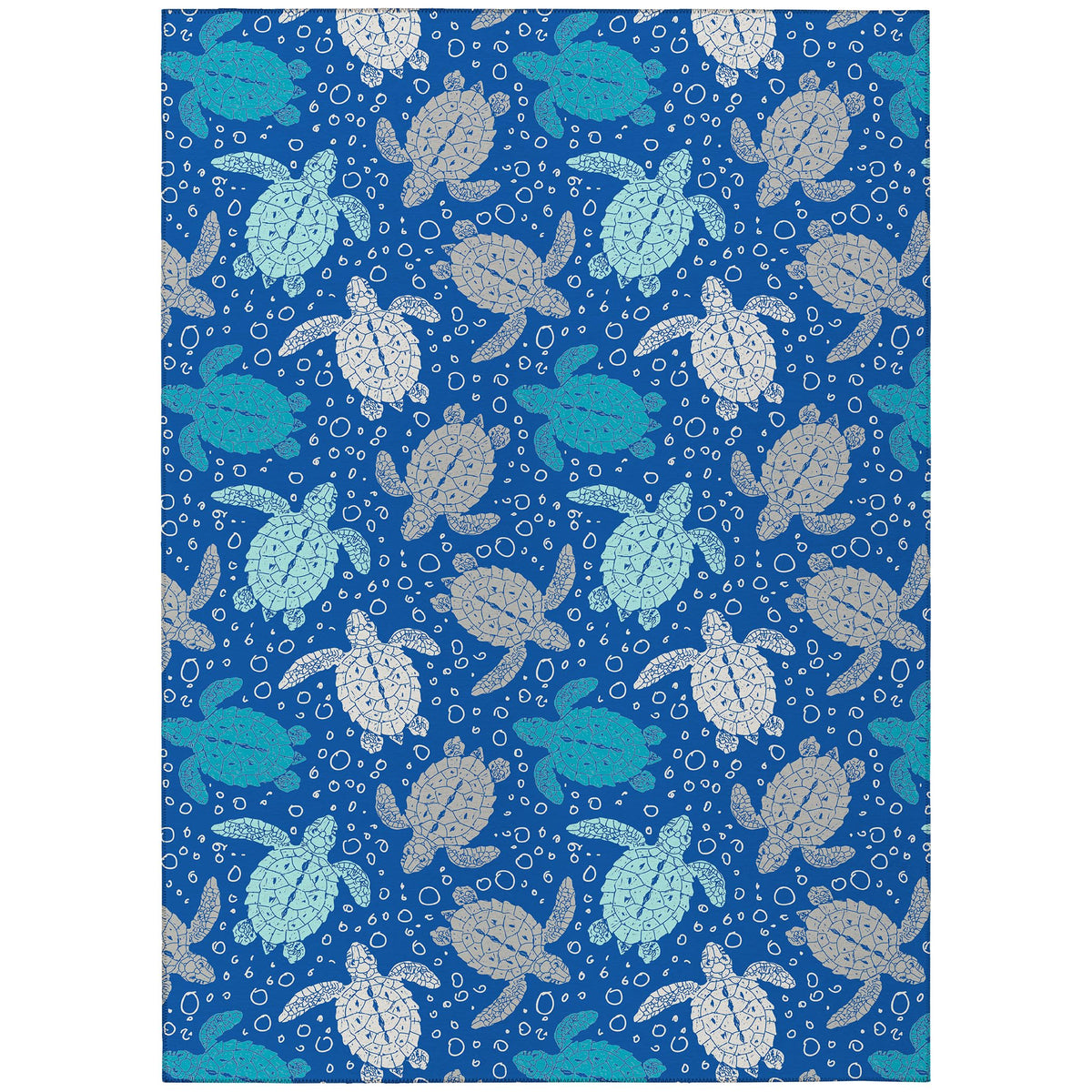 Dalyn Rugs Seabreeze Sz13 Blue Washable 2'6&quot; X 3'10&quot; Indoor Outdoor Area Rug, Easy Clean, Machine Washable, Non Shedding, Bedroom, Living Room, Dining Room, Kitchen, Patio Rug