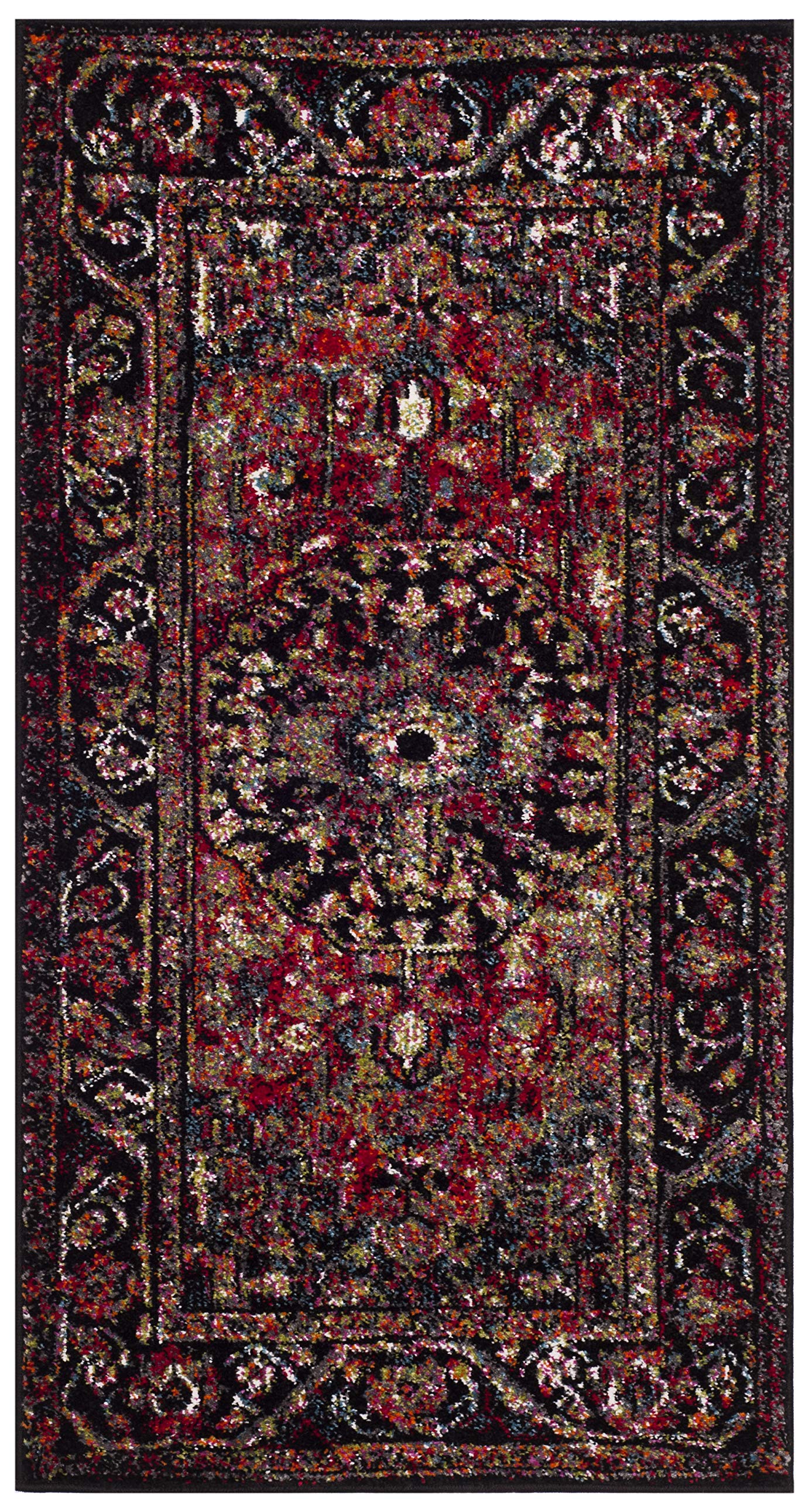 SAFAVIEH Vintage Hamadan Collection Accent Rug - 23 x 4, Red & Multi, Oriental Persian Design, Non-Shedding & Easy Care, Ideal