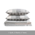 Eddie Bauer Home - Queen Quilt Set, Cotton Reversible Bedding With Matching Shams, Home Decor For All Seasons (Fairview Grey, Qu