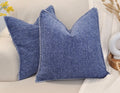 26X26 Pillow Covers Set Of 2 Navy Blue, Extra Large Throw Pillow Covers For Couch Sofa Pillows, Soft Cozy Big Cushion Covers, Mo