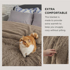 Bedsure Faux Fur Twin Blanket Taupe - Fuzzy, Fluffy, And Shaggy Faux Fur, Soft And Thick Sherpa, Cozy Warm Decorative Gift, Twin