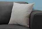 Monarch Specialties 9236, 18 X 18 Square, Insert Included, Decorative Throw, Accent, Sofa, Couch, Bedroom, Polyester, Hypoallergenic, Pillow 18'X 18' Light Grey Black Abstract Dot 1Pc